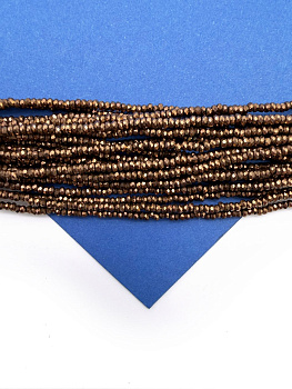 Гематин гематит бусины шайба, диск, огранка, шоколадный, 2мм, нить, ГТ171