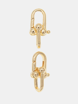 Карабин коннектор звенья цепи, 17х8мм, позолота, Р035