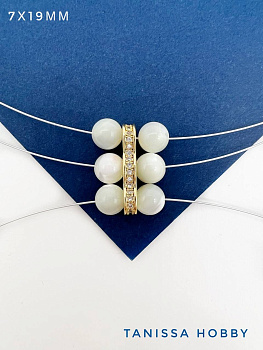 Разделитель для многорядного колье на 3 нити, позолота, А236