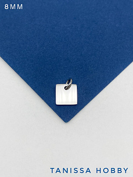 Подвеска квадрат шильдик, 8мм, сталь, Ш216