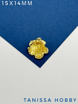 Шапочка для бусин цветок, бутон, позолота, Д316