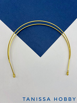 Ободок основа для короны с петлями, позолота, Л24