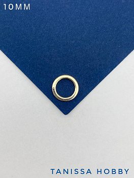 Коннектор неразъемное кольцо 10мм, позолота, К518