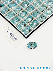 Кристалл овал Oval, Aquamarine, 14х10мм, Tanissa Crystals, СТ528