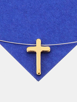 Подвеска разделитель крест, 13х9мм, позолота, А935