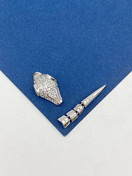 Концевик бейл змея, родий, К213