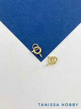 Карабин круглый кольцо мини 6мм, позолота, КР012