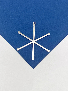 Подвеска основа для Мандалы, 6 лучей, 50мм, сталь, МАН009