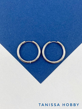 Швензы кольца конго 23мм, толщина 2,5мм, 23х2,5мм, родий, ШВ329