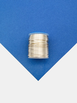 Проволока ювелирная средней жесткости, 0,6мм 20м, цвет серебро, ПЖ005