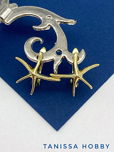 Швензы морская звезда, английский замок, позолота, 411