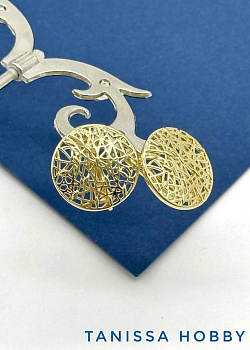 Швензы круги узорные, английский замок, позолота, 519