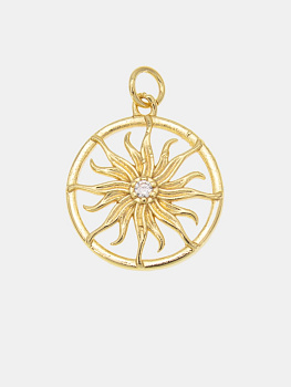 Подвеска солнце, позолота, А911