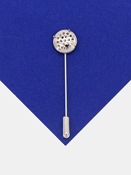 Основа для броши с основой для плетения, 57мм, родий, У011