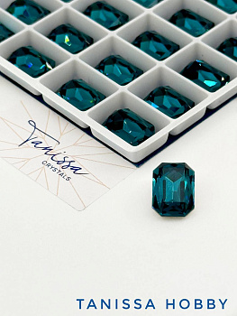 Кристалл прямоугольник Octagon, Indicolite, 14х10мм, Tanissa Crystals, СТ436