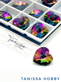 Подвеска кристалл сердце, Vitrail Medium, 18мм, Tanissa Crystals, СТ368