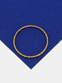 Коннектор витой круг, неразъемное кольцо, 20мм, позолота, РА911