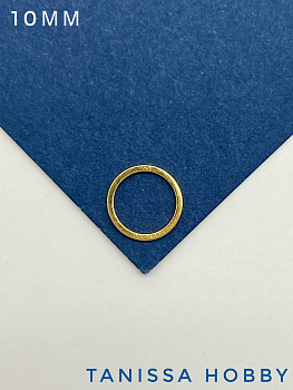 Коннектор Кольцо неразъемное 10мм, позолота. М511