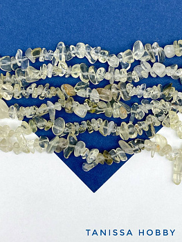 Цитрин, крошка, галтовка 5-10мм, 1/2 нити (38см), Б090