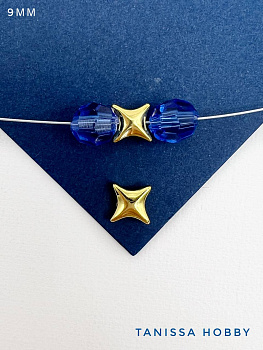 Бусина разделительная звезда, позолота, ШТУКА, С812