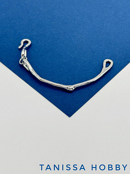 Основа для браслета, коннектор, родий, С041