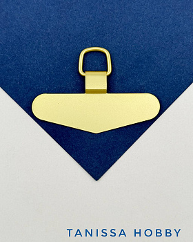 Основа вкладыш для брелка на телефон, позолота, Ц020