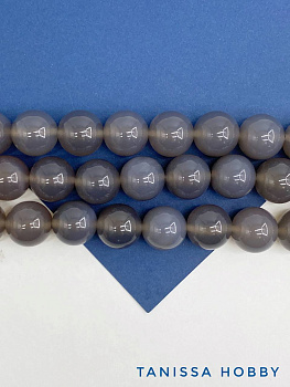 Агат серый, бусина, 16мм, штука, Б281