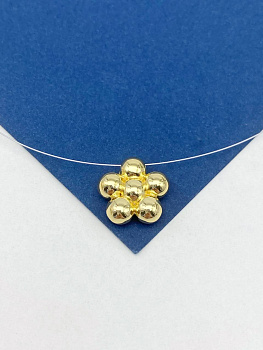 Подвеска цветок, 15мм, позолота, Ю935