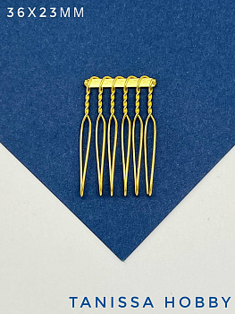 Гребень-основа 36х23мм, позолота. Л06