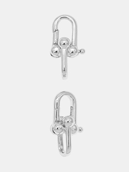 Карабин коннектор звенья цепи, 20х11мм, родий, Р028