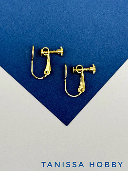 Клипсы 8мм, позолота, 819