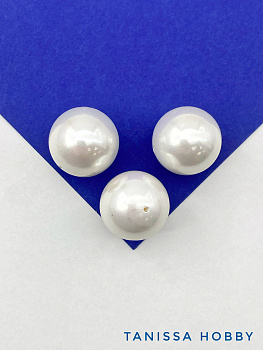 Жемчуг Майорка, круглый, белый, 20мм, ШТУКА, МА042