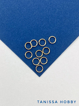 Соединительные колечки 6мм, толщина 0,8мм, 6х0,8мм, 10шт, позолота, РА034