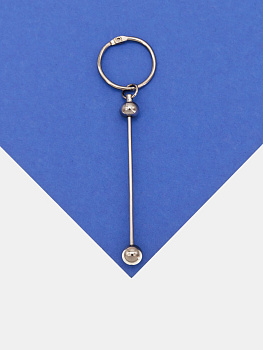 Основа для брелка, брелок для бусин, сталь, Л09