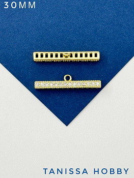 Коннектор концевик многорядный на 13 нитей, позолота, Ю407