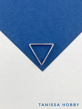 Коннектор рамка треугольник, 15мм, родий, Д529