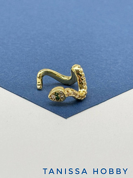 Кафф змея, позолота, Е231