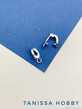 Бейл для подвесок 10х4мм, открывающийся, родий. К507