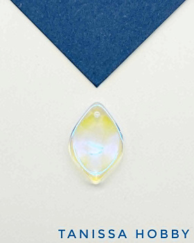 Подвеска хрусталь, листик прозрачный 2АВ, штука, Х248