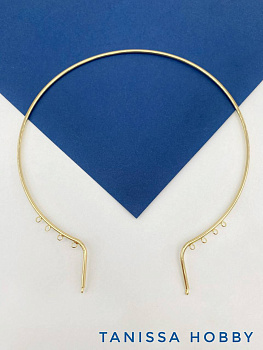 Основа для колье чокера с петлями, позолота, У110