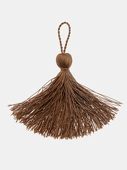 Кисточка для четок, 7,5см, бежевый светлый коричневый, КИ010