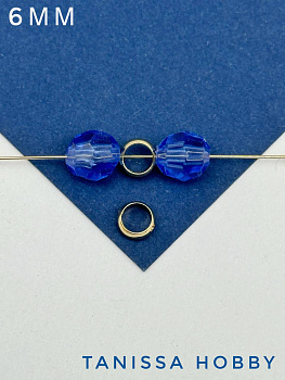 Коннектор круг 6мм, рамка, позолота, А711