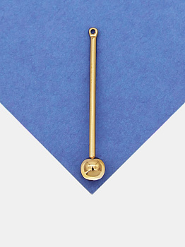 Подвеска палочка с шаром 32мм, позолота, Ю723