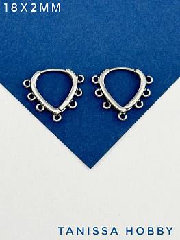 Швензы кольца с петлями, французский замок, сталь, Ч918