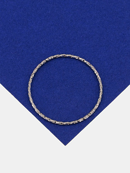 Коннектор витой круг, неразъемное кольцо, 25мм, родий, РА906