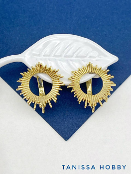 Швензы английский замок солнце, позолота, ШВ121