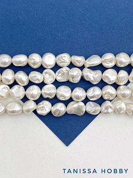 Жемчуг Майорка барочный, 8-11мм, 1/2 нити, МА090