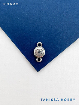 Коннектор смайлик, родий, С627