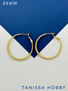 Швензы кольца итальянский замок, 35мм, позолота, Е712