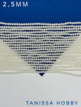Жемчуг Майорка, круглый, 2,5мм, белый, нить, МА074